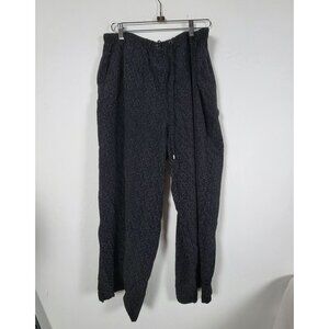 Eileen Fisher Womens Black & White Polka Dot Cropped Pants XL Drawstring Casual